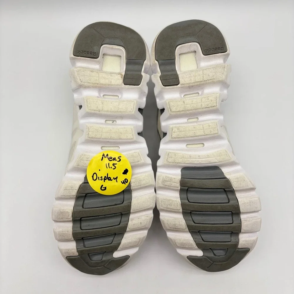 Reebok ZigLite Mens White Grey Running Shoes M44041 Size 11.5